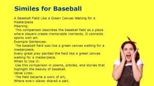 Similes for Baseball Examples