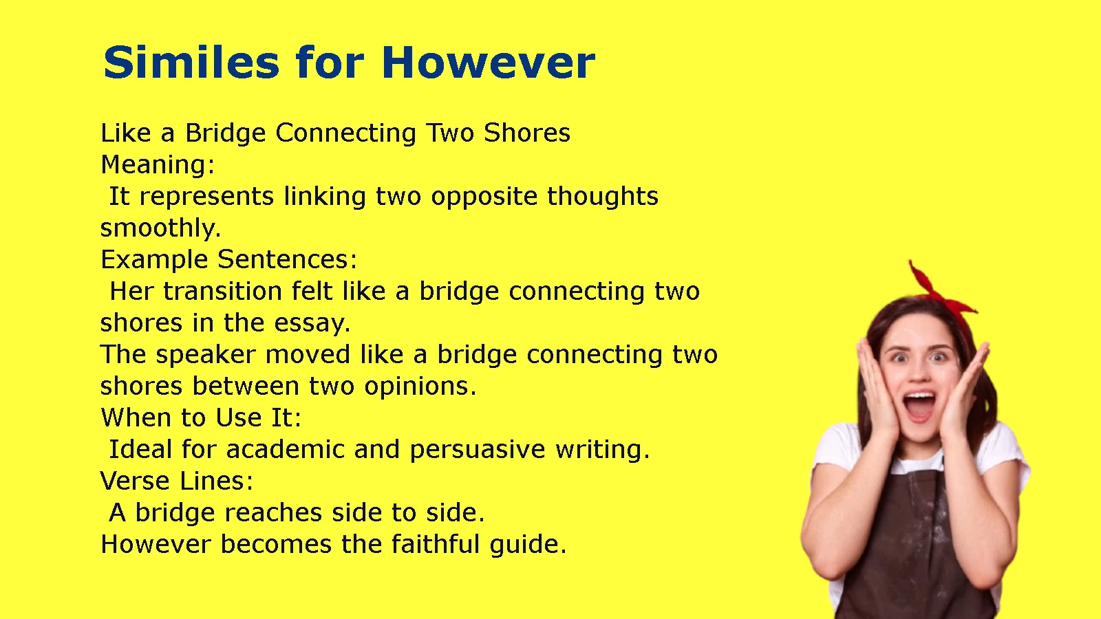 Unique Similes for However with Examples