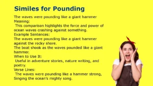Similes for Pounding in Literature and Everyday Language