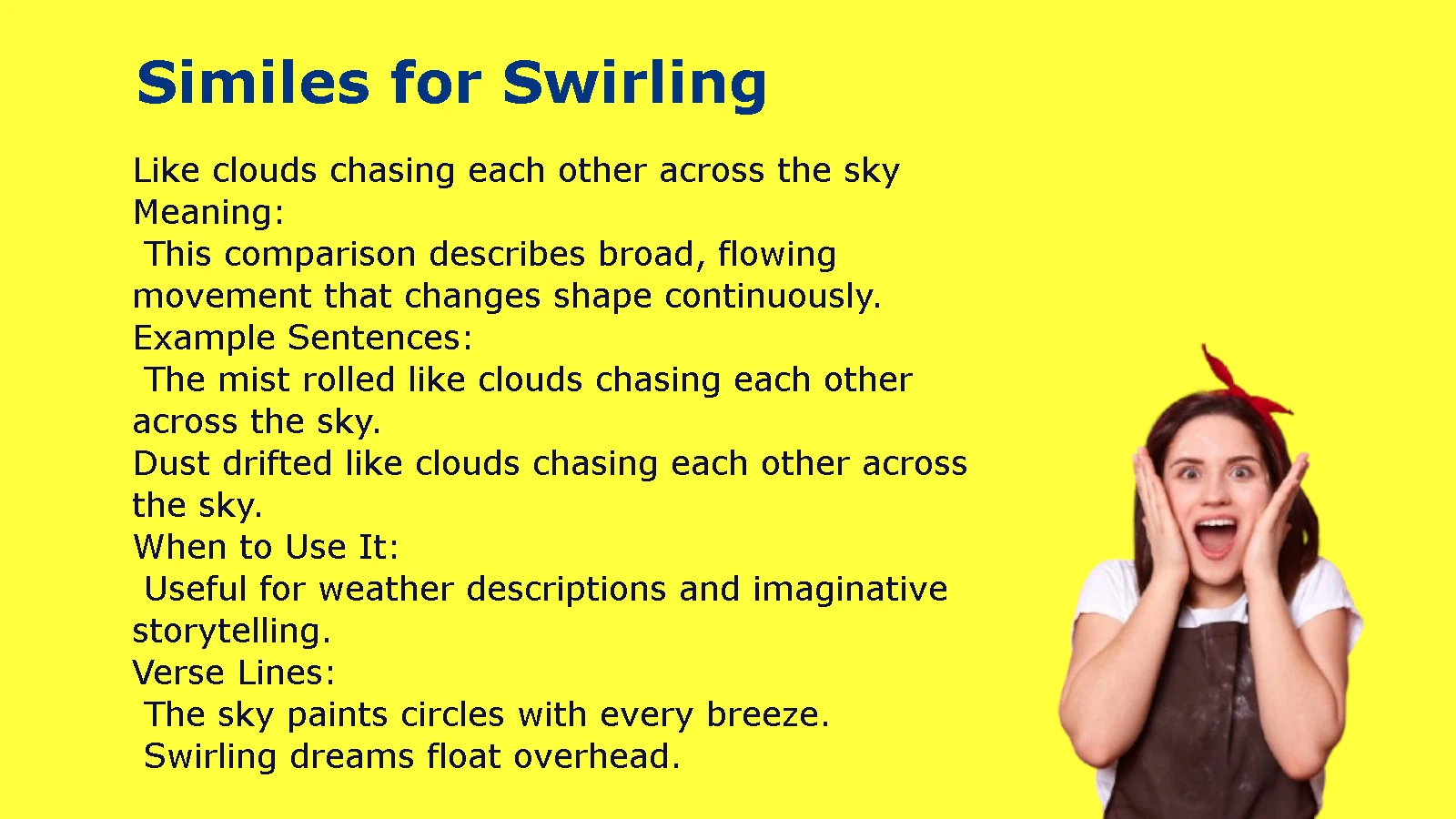 Similes for Swirling: Figurative Expressions