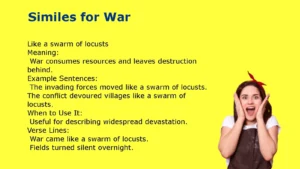 Similes for War Examples