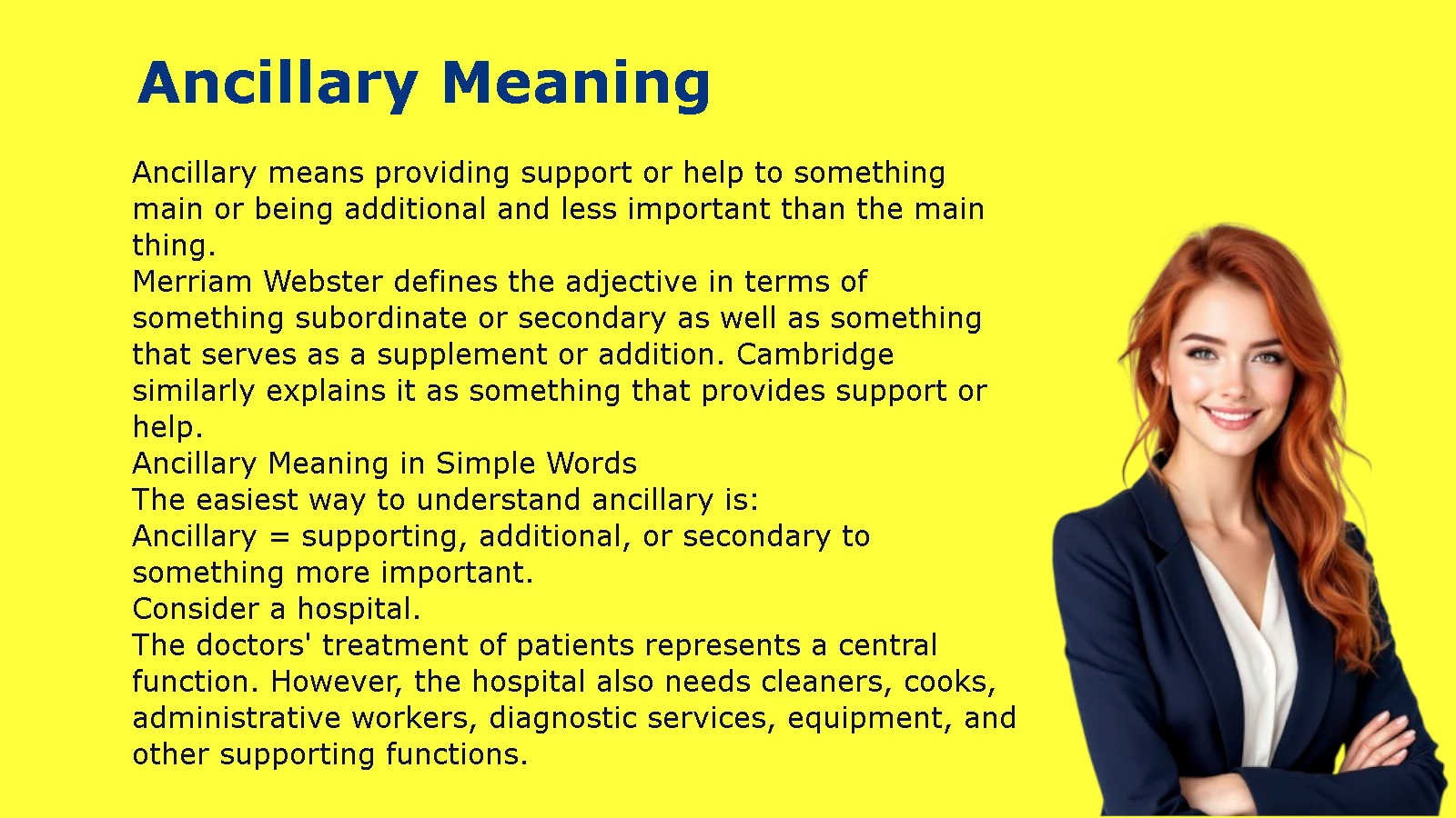 Ancillary Meaning