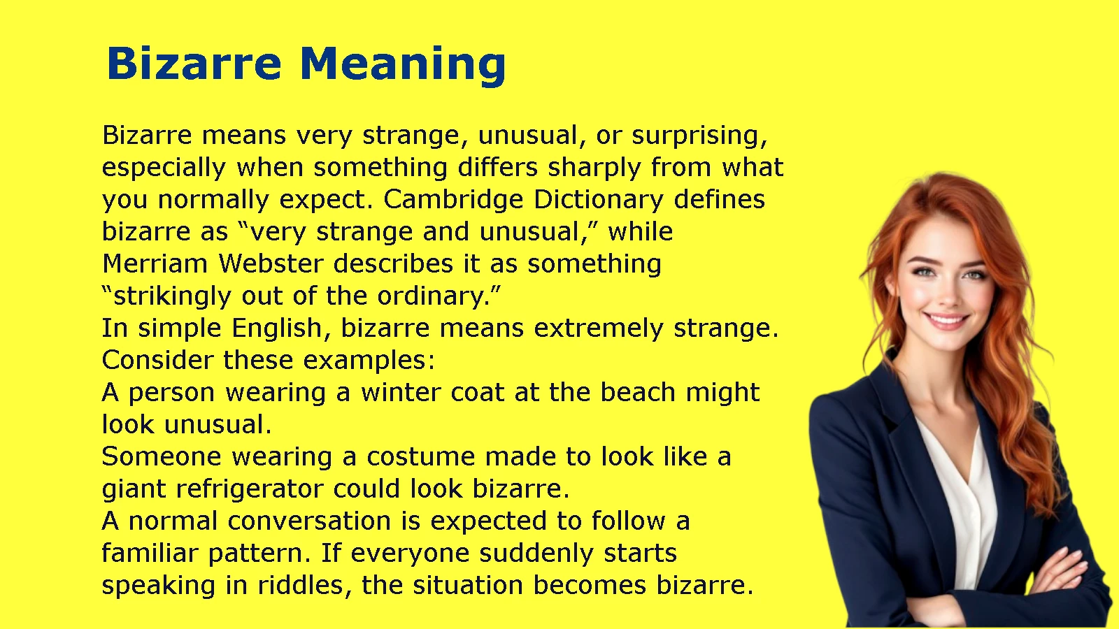 Bizarre Meaning