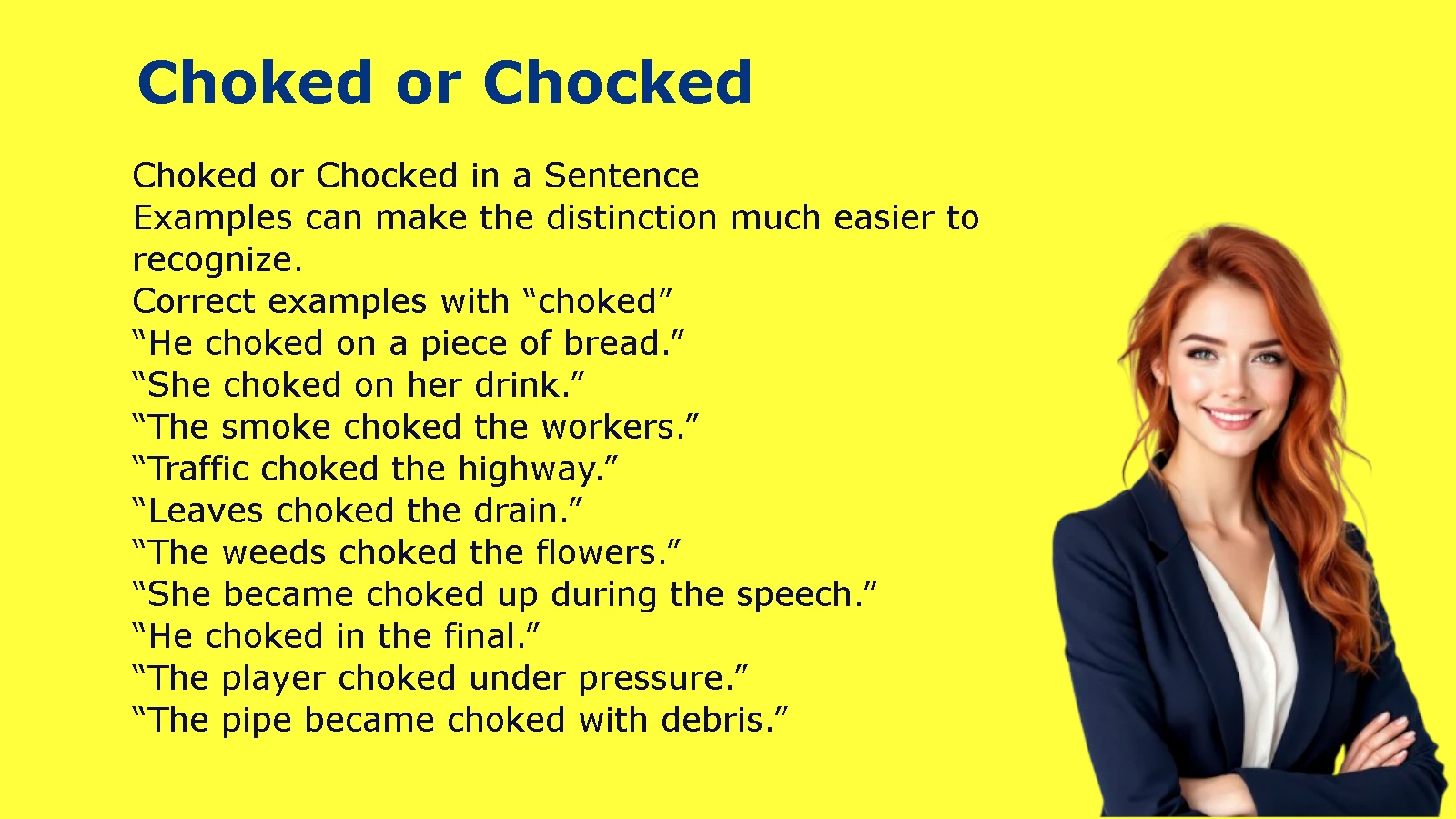 Choked or Chocked