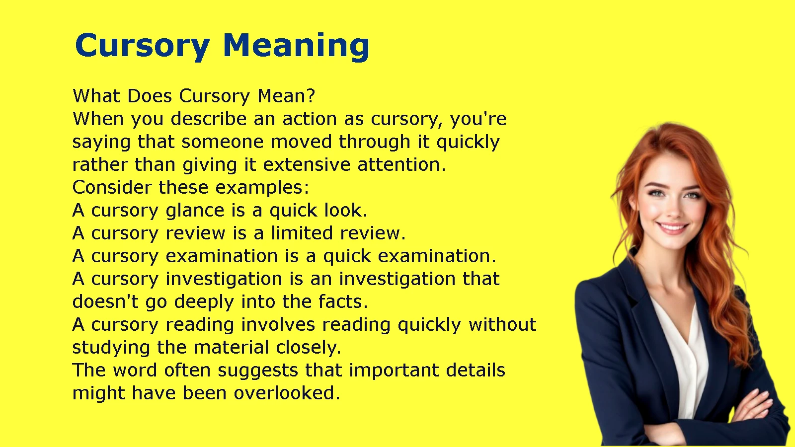 Cursory Meaning