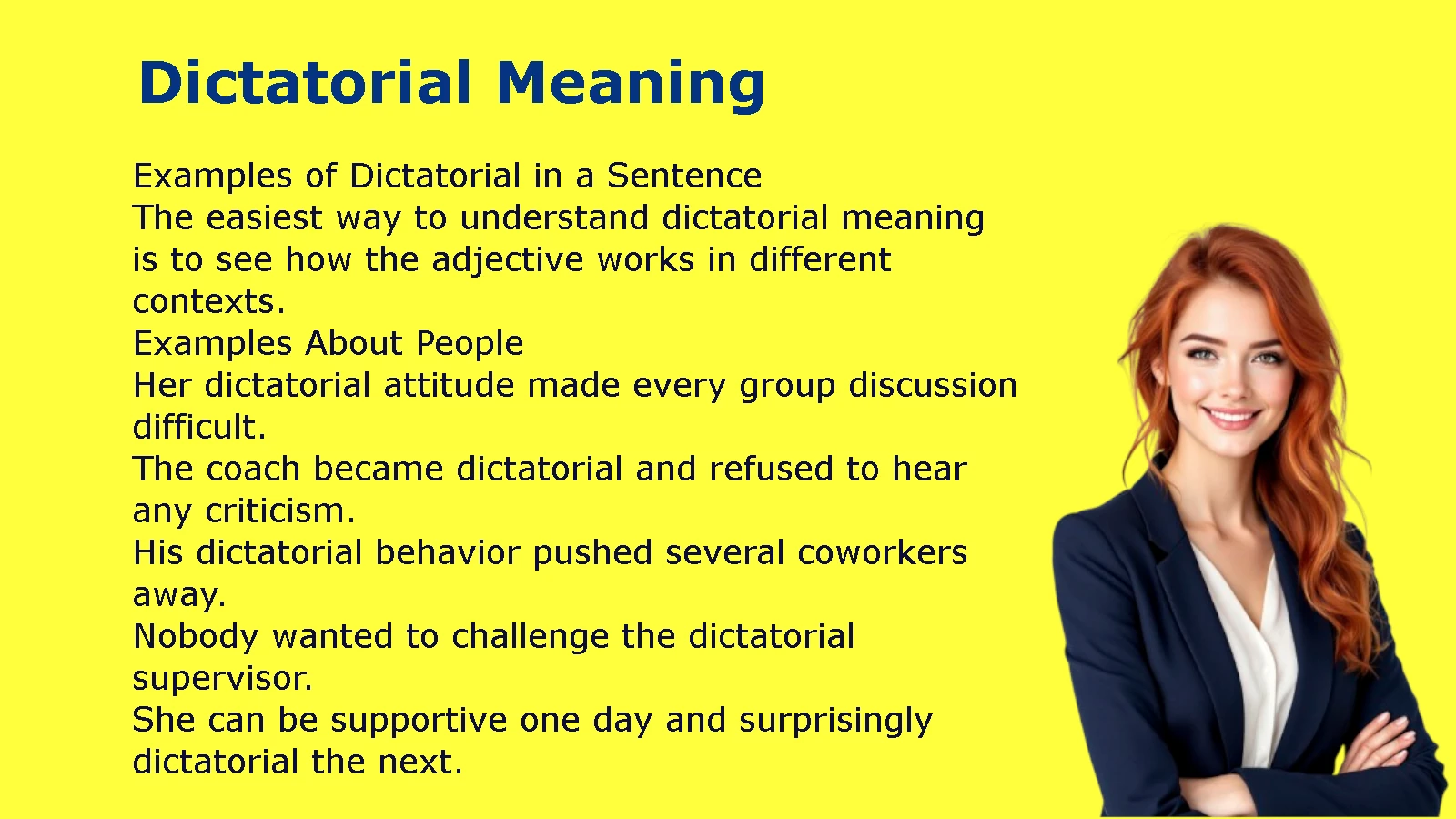 Dictatorial Meaning