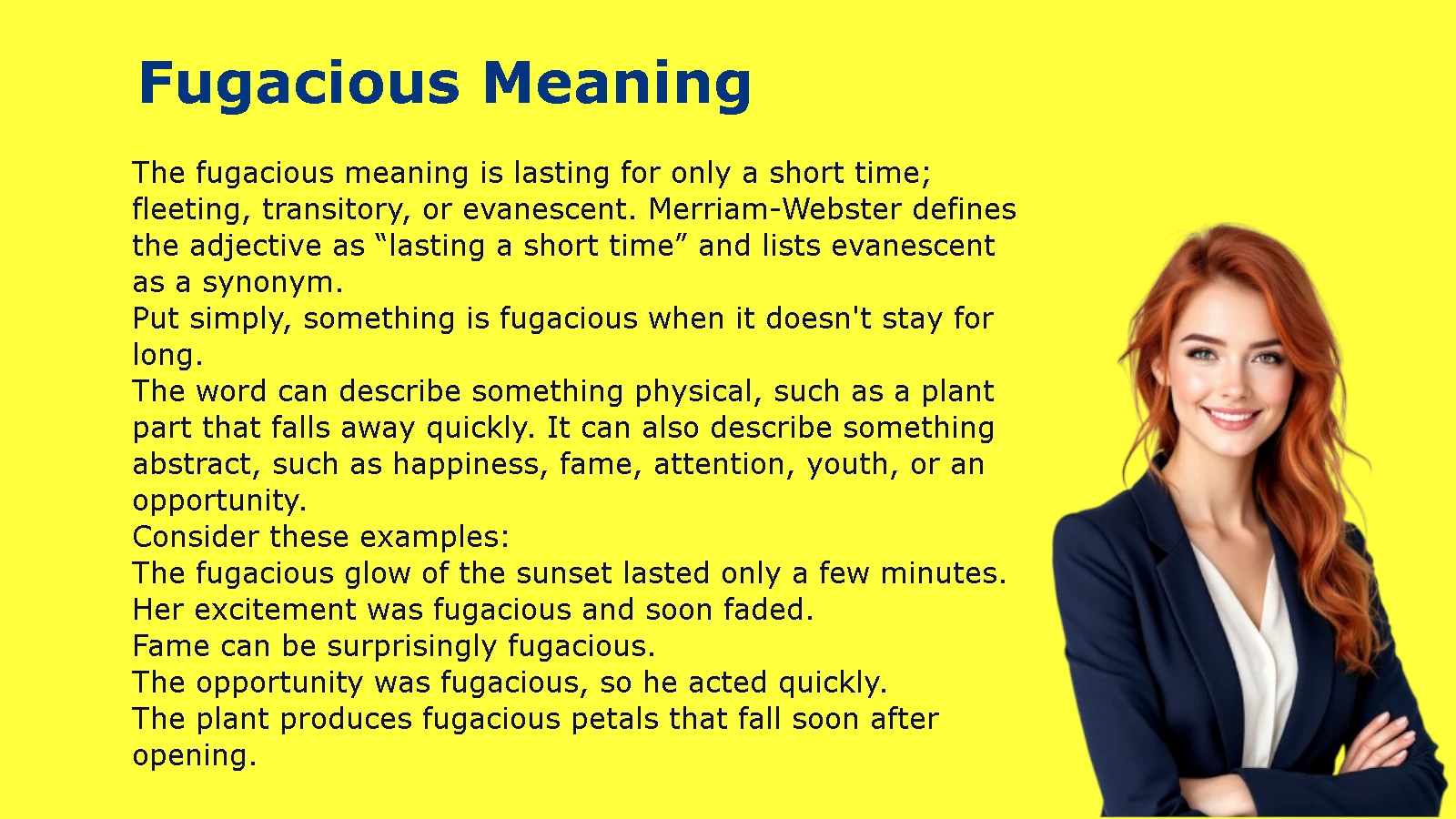 Fugacious Meaning