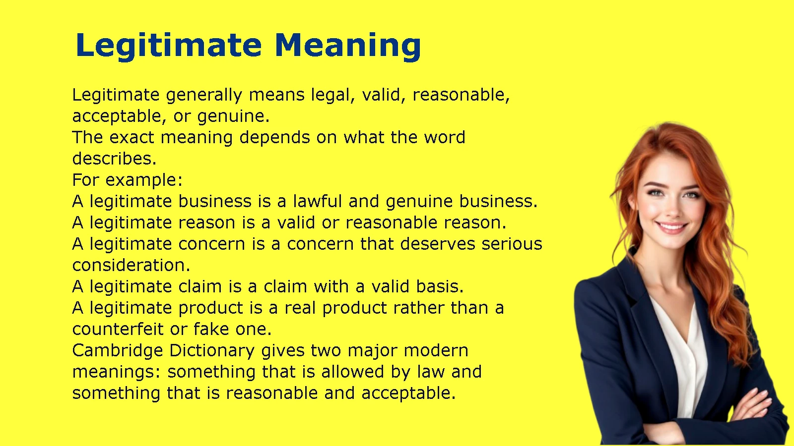 Legitimate Meaning