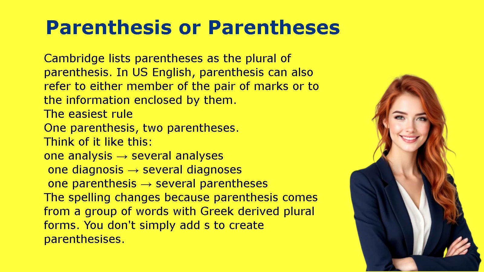 Parenthesis or Parentheses