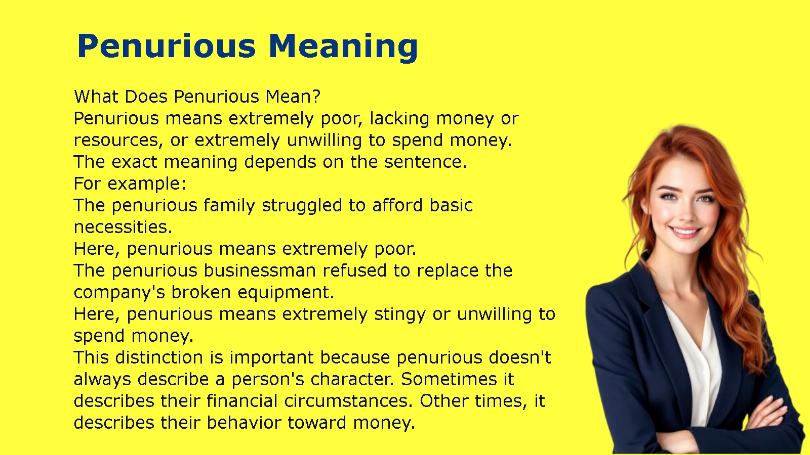Penurious Meaning