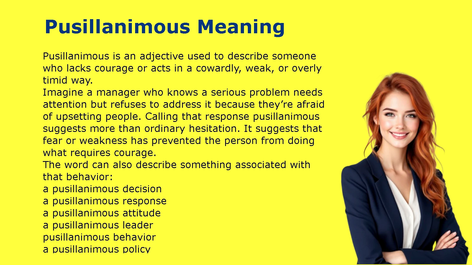 Pusillanimous Meaning