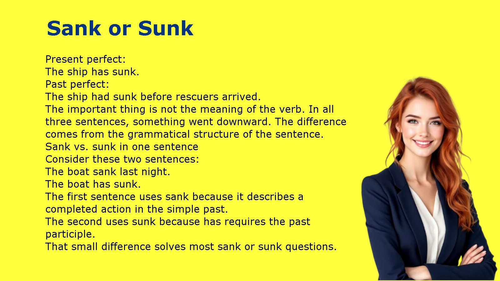 Sank or Sunk