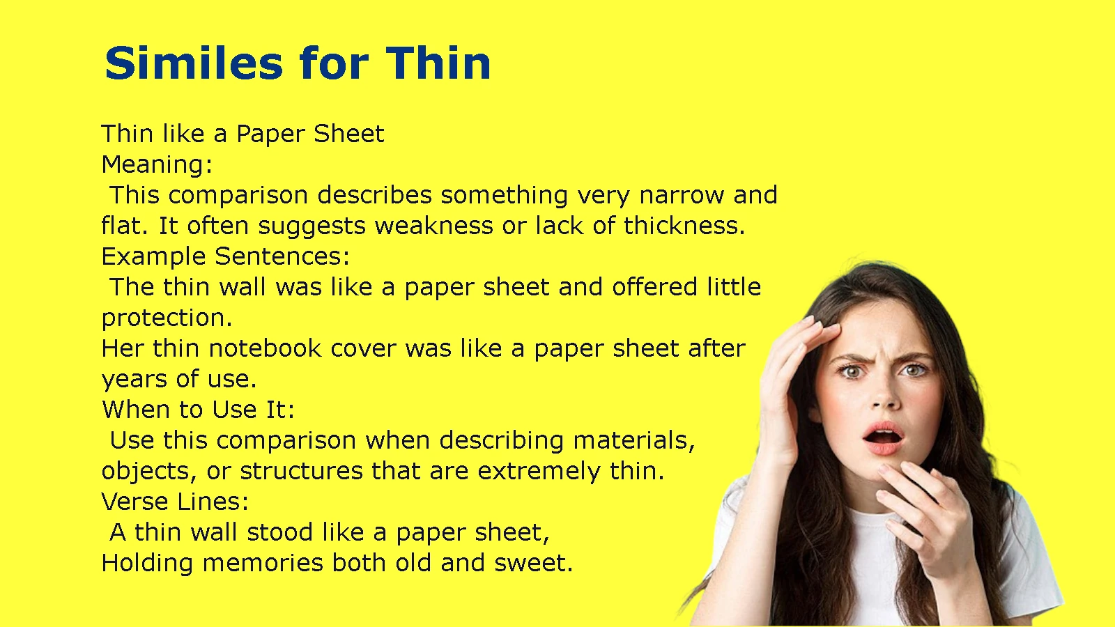 Similes for Thin: Comparisons With Meanings and Examples