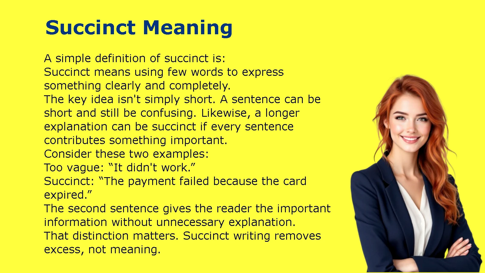 Succinct Meaning