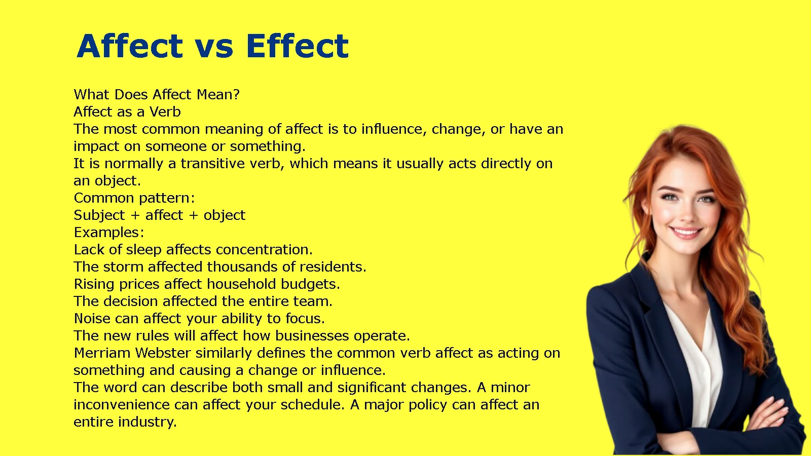 Affect vs Effect