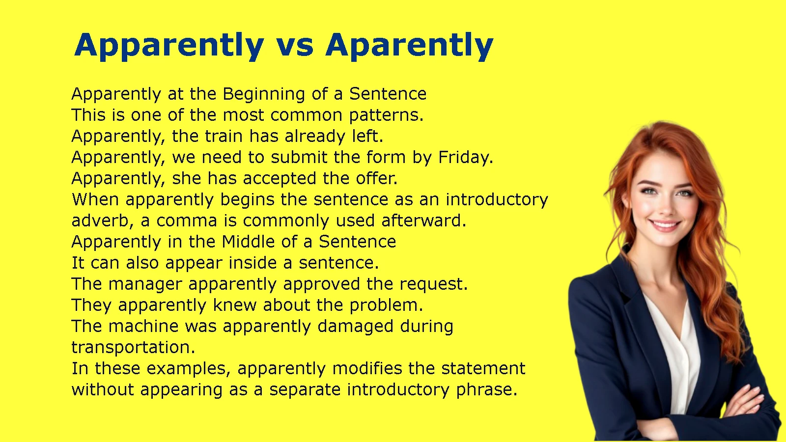 Apparently vs Aparently