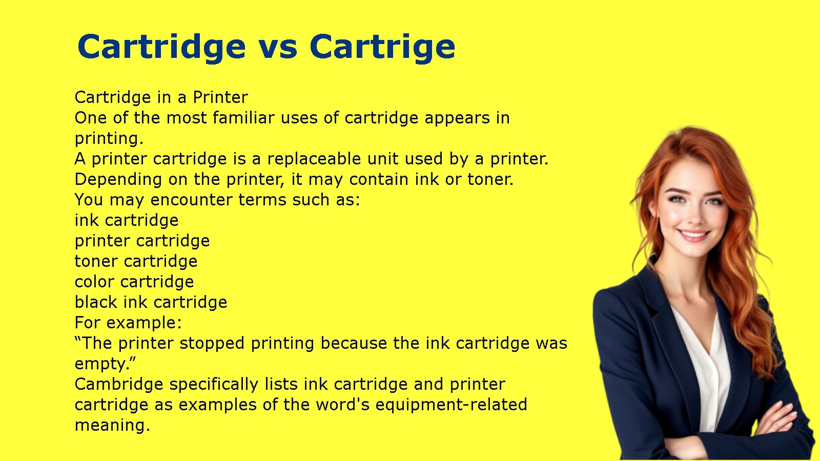 Cartridge vs Cartrige