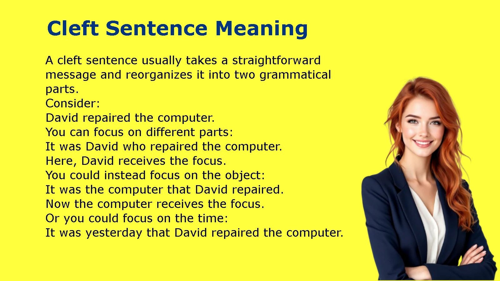Cleft Sentence Meaning