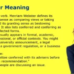 Confer Meaning