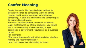 Confer Meaning