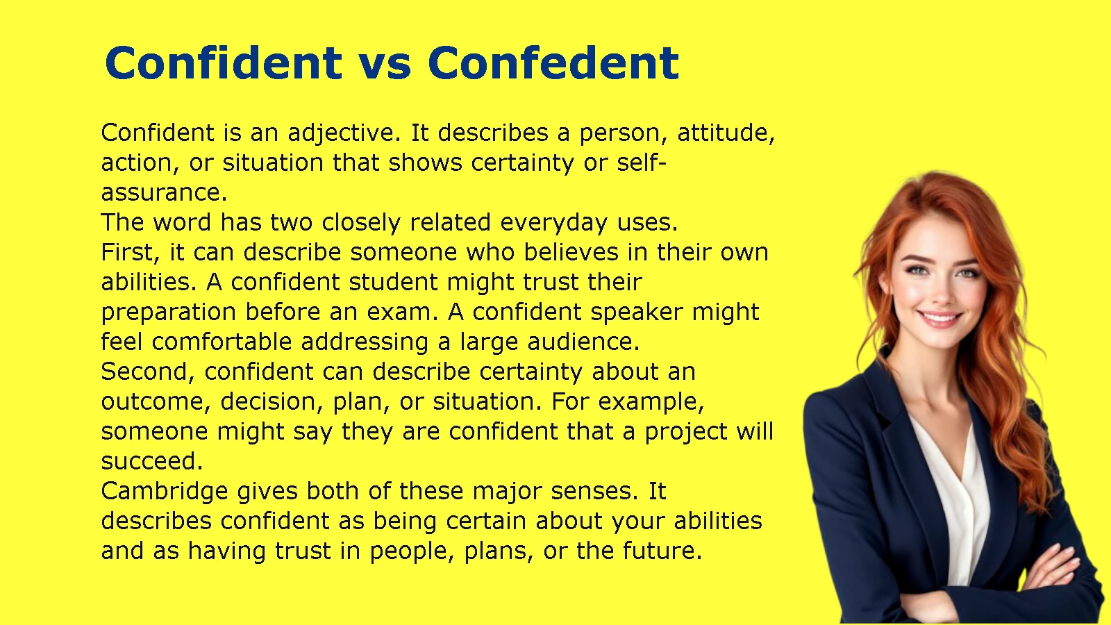 Confident vs Confedent