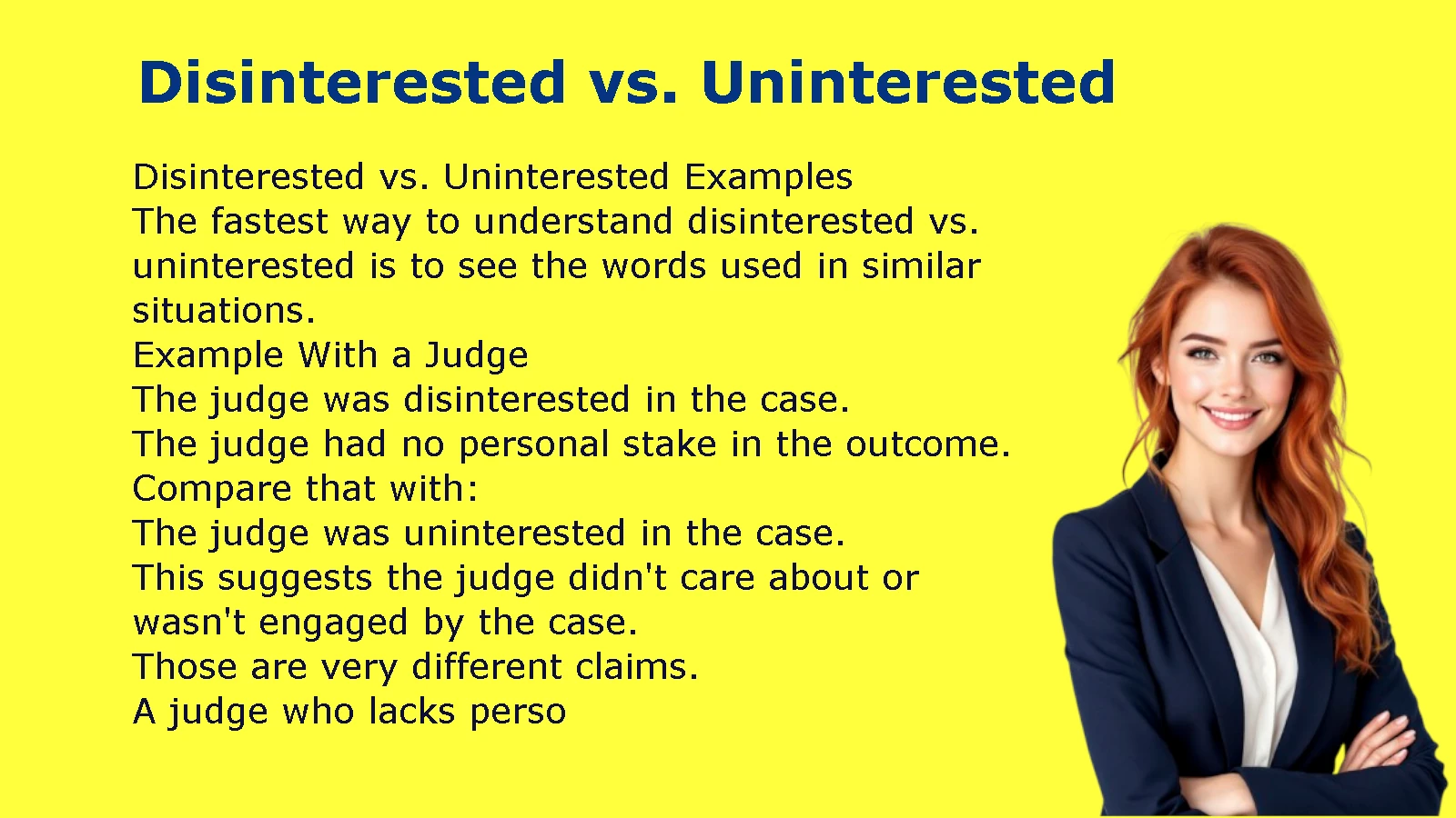 Disinterested vs Uninterested