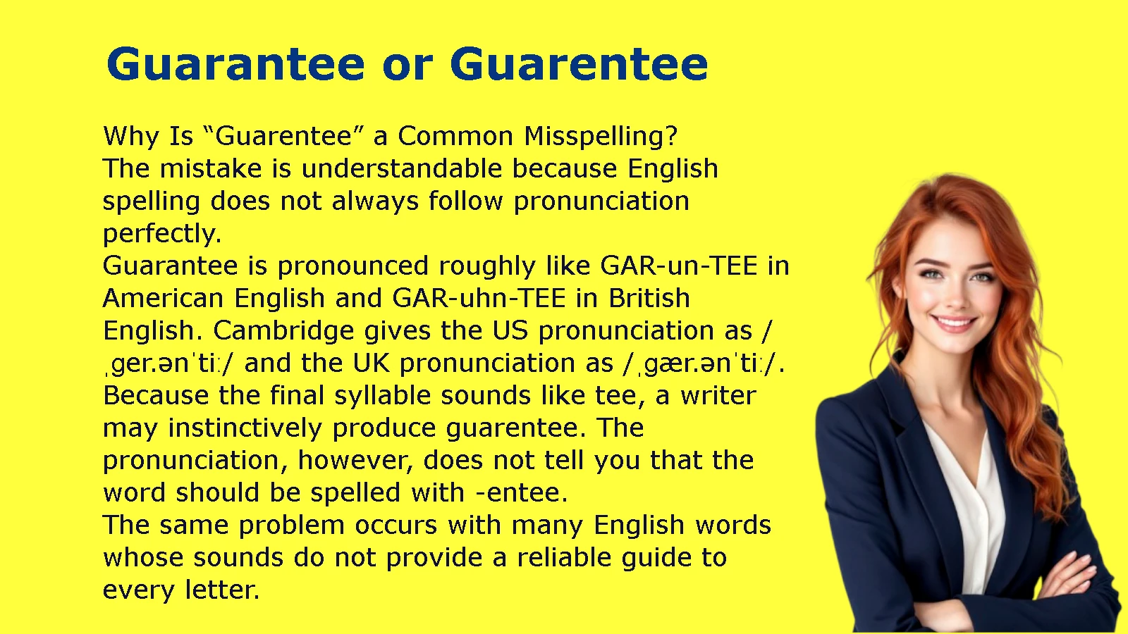 Guarantee or Guarentee