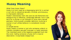 Hussy Meaning