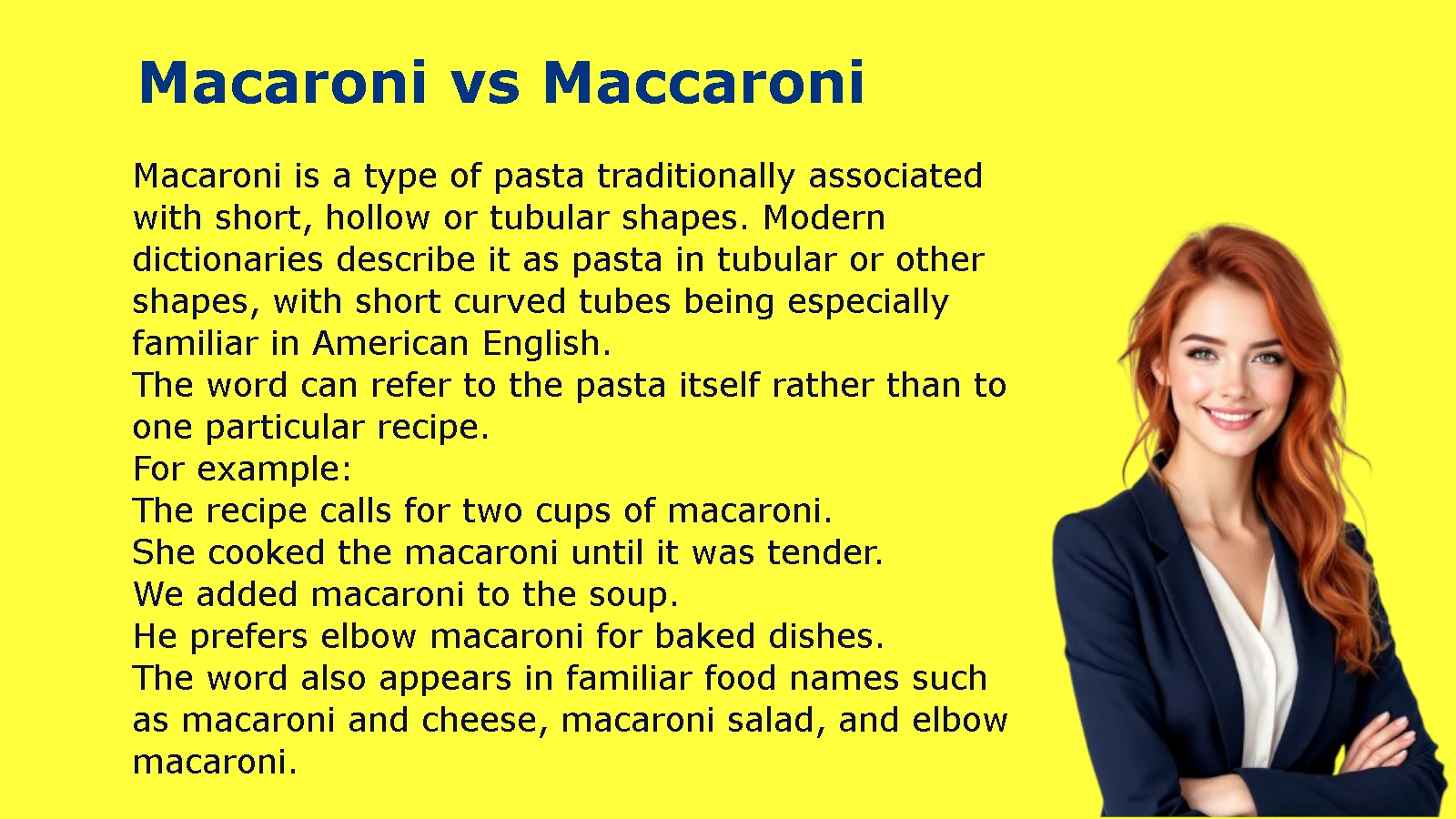 Macaroni vs Maccaroni