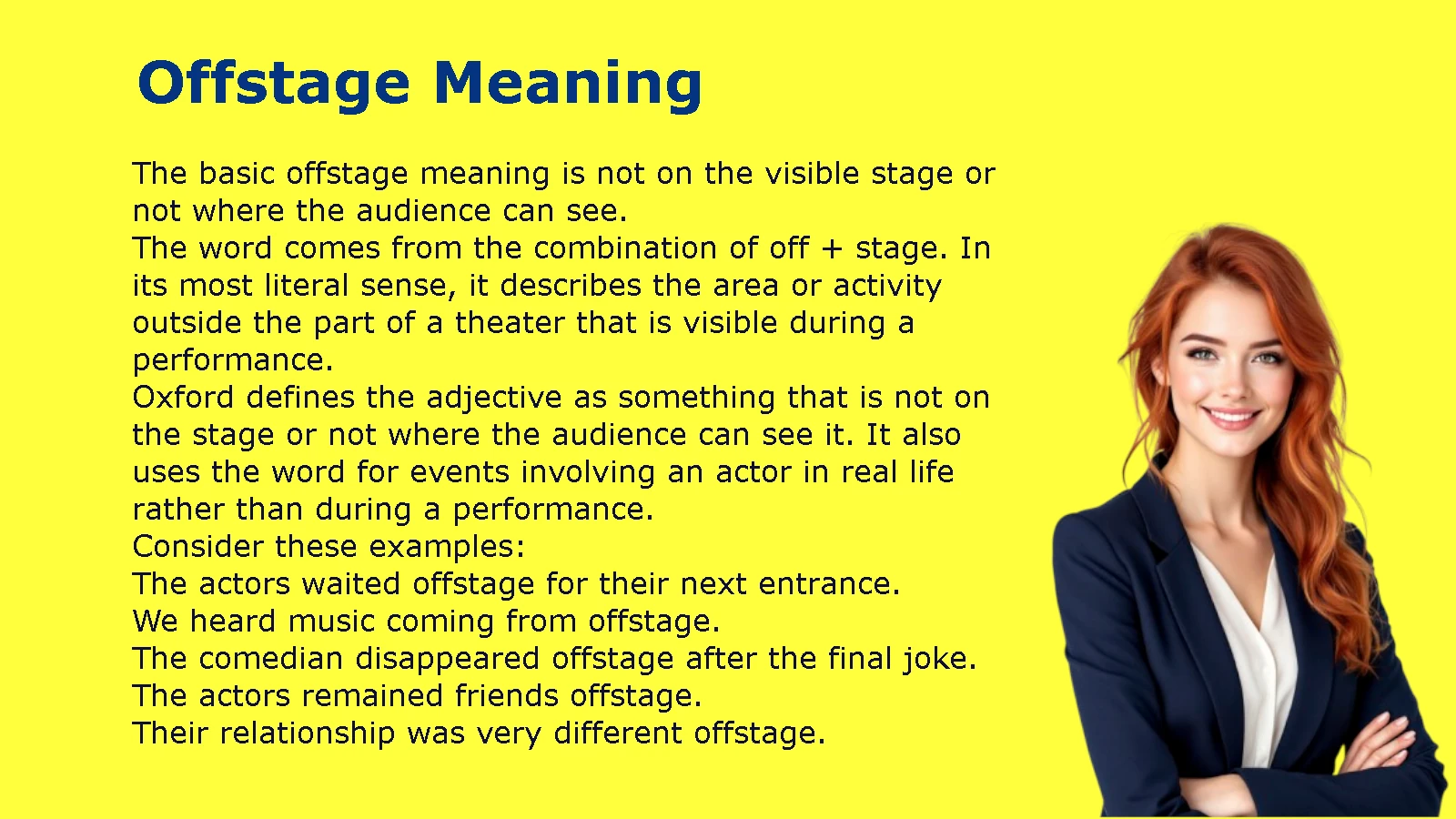 Offstage Meaning