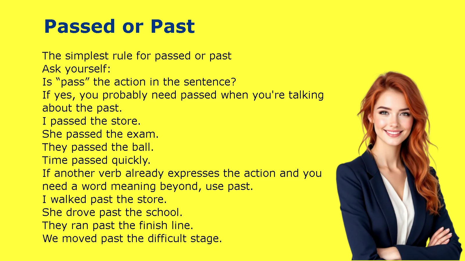 Passed or Past
