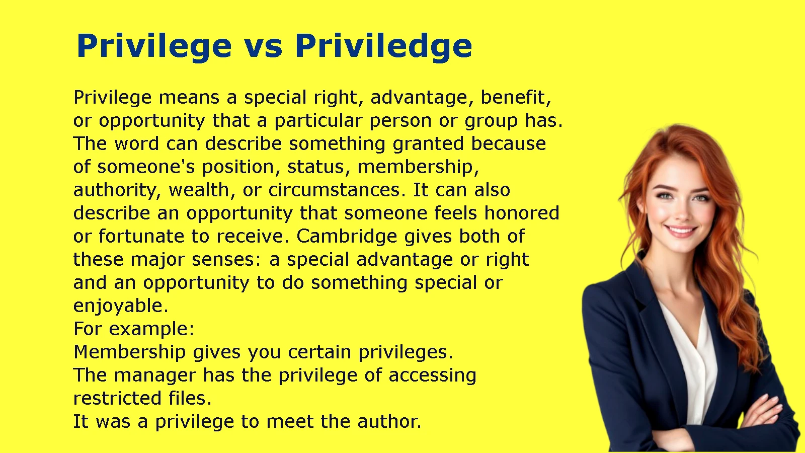Privilege vs Priviledge