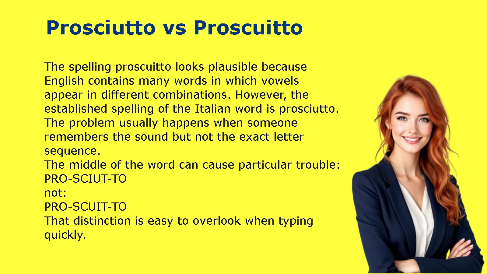 Prosciutto vs Proscuitto