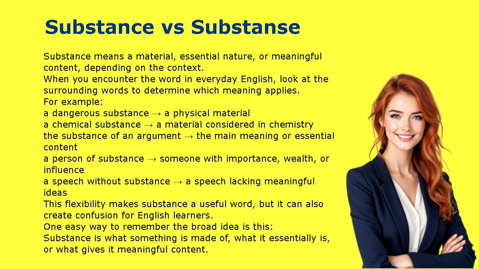 Substance vs Substanse