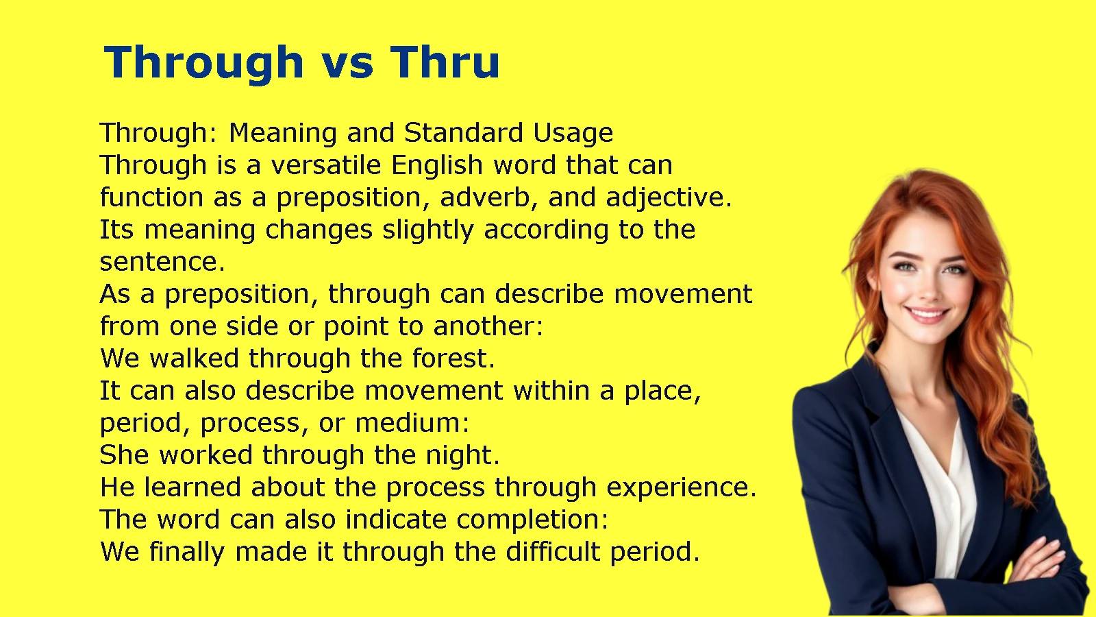 Through vs Thru
