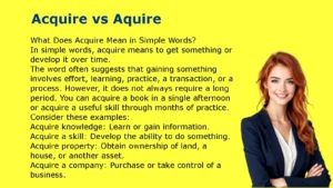 Acquire vs Aquire