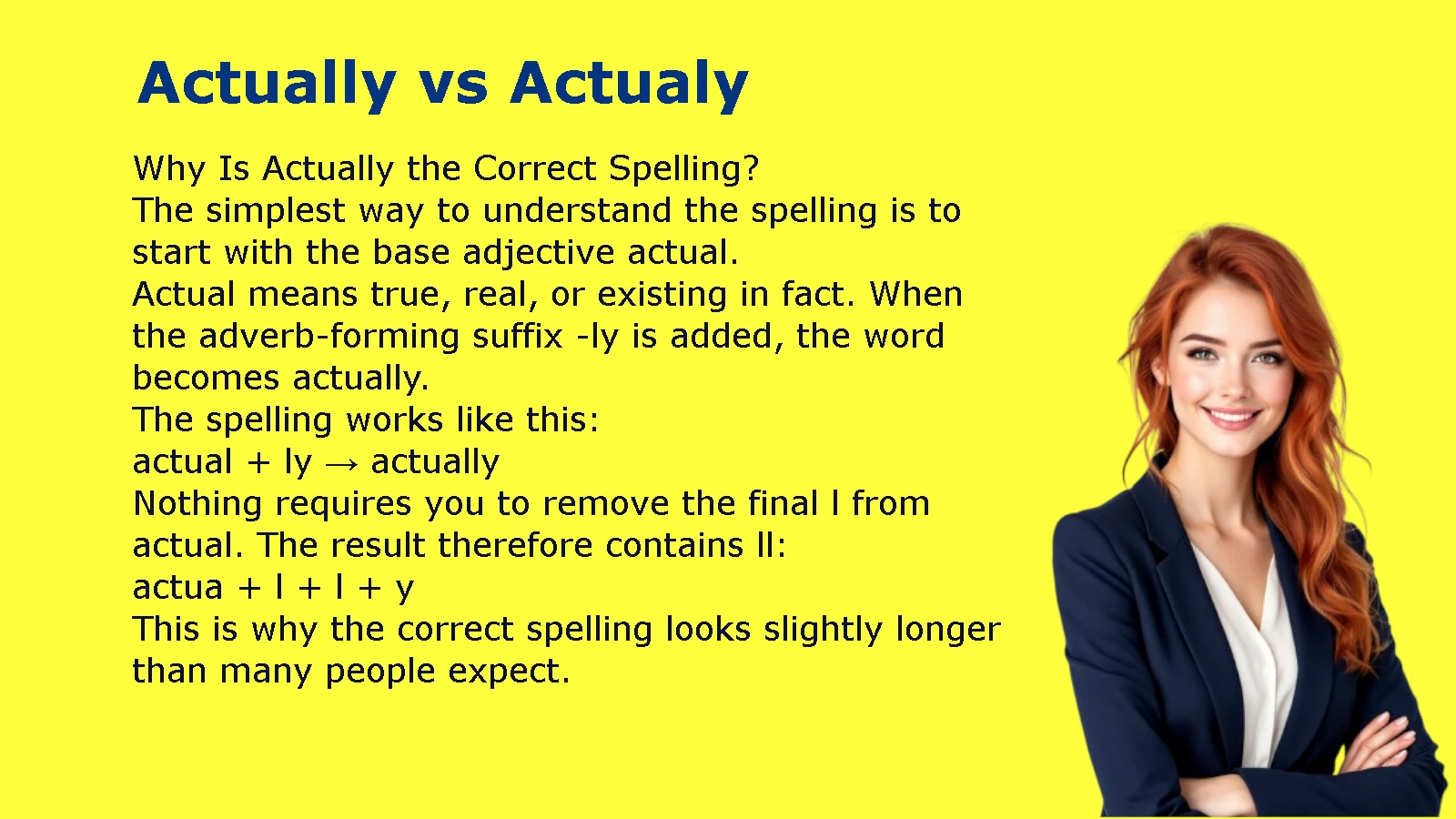 Actually vs Actualy