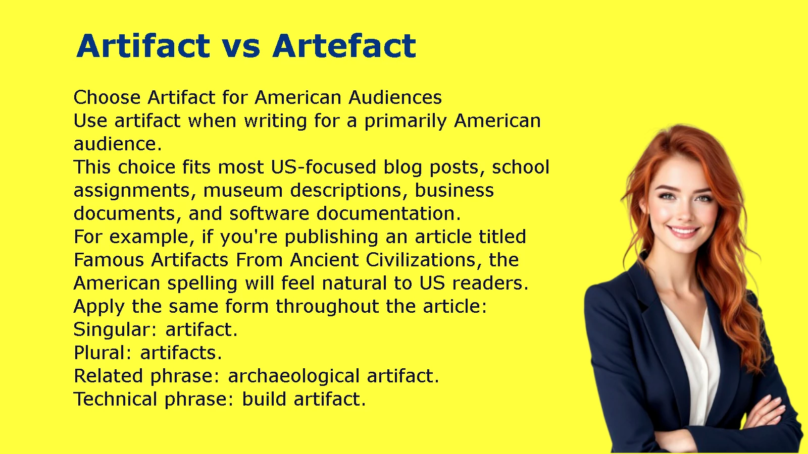 Artifact vs Artefact