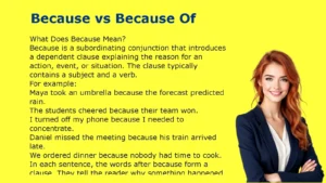 Because vs Because Of