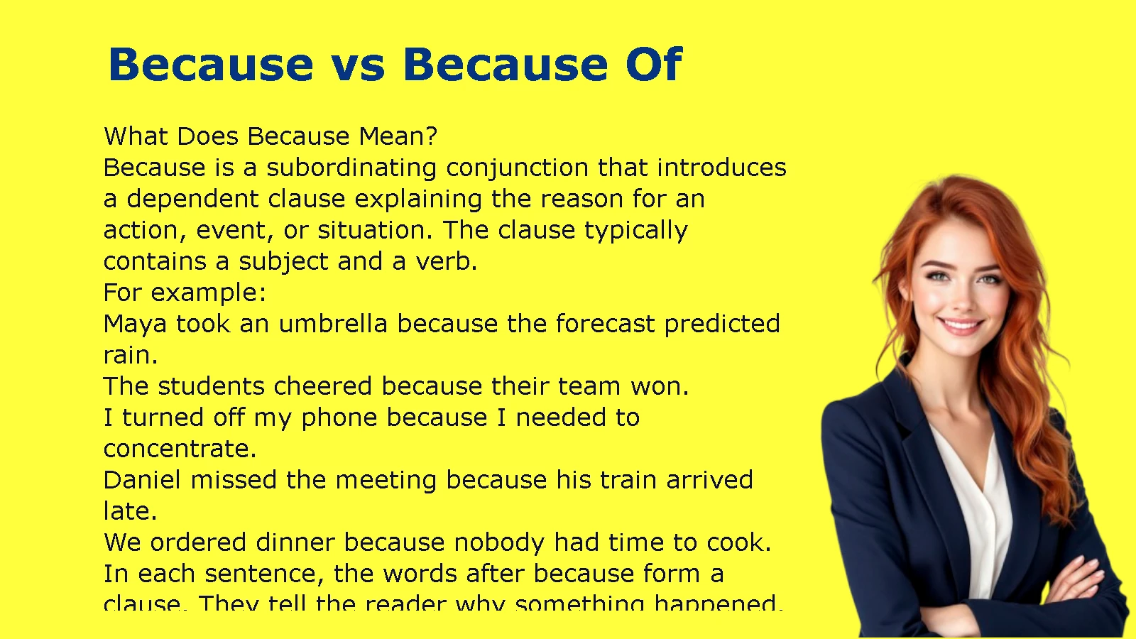 Because vs Because Of