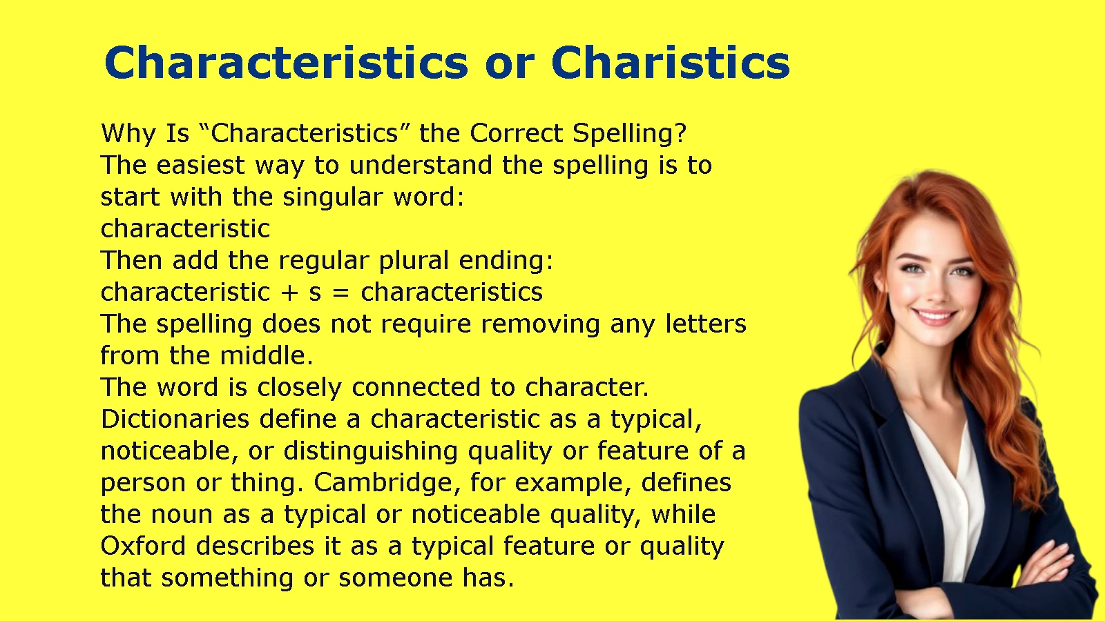 Characteristics or Charistics