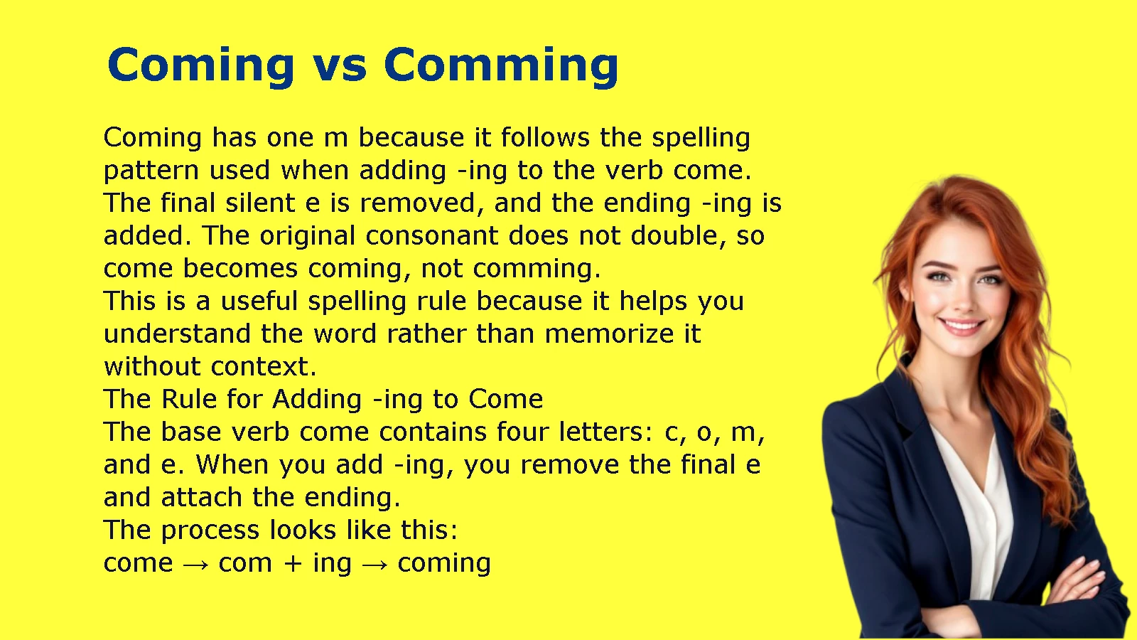 Coming vs Comming