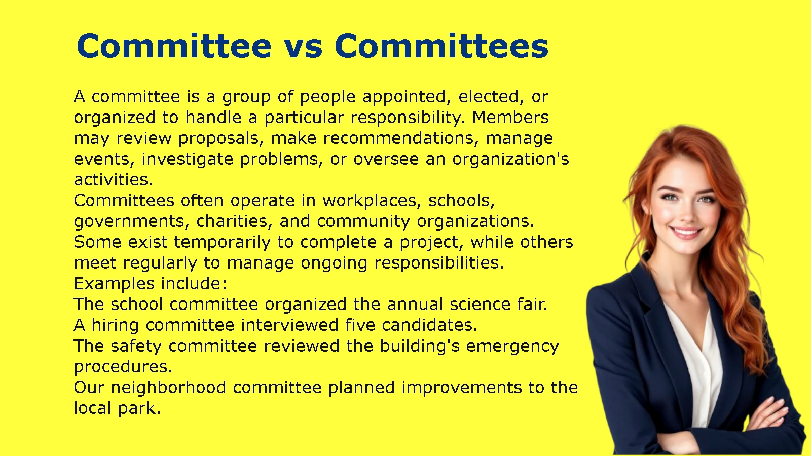 Committee vs Committees
