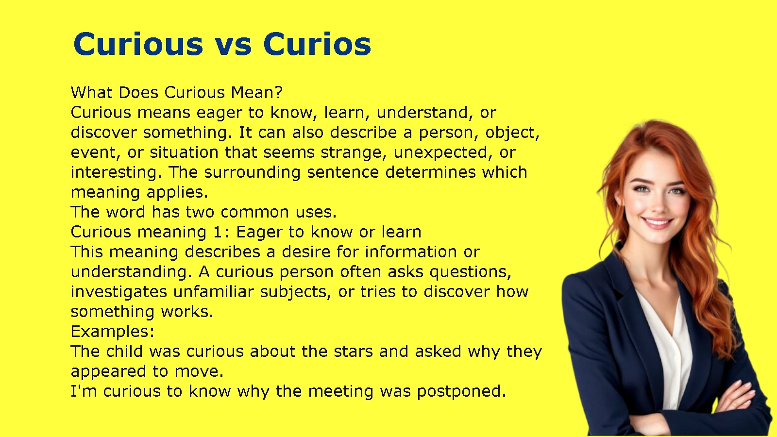 Curious vs Curios