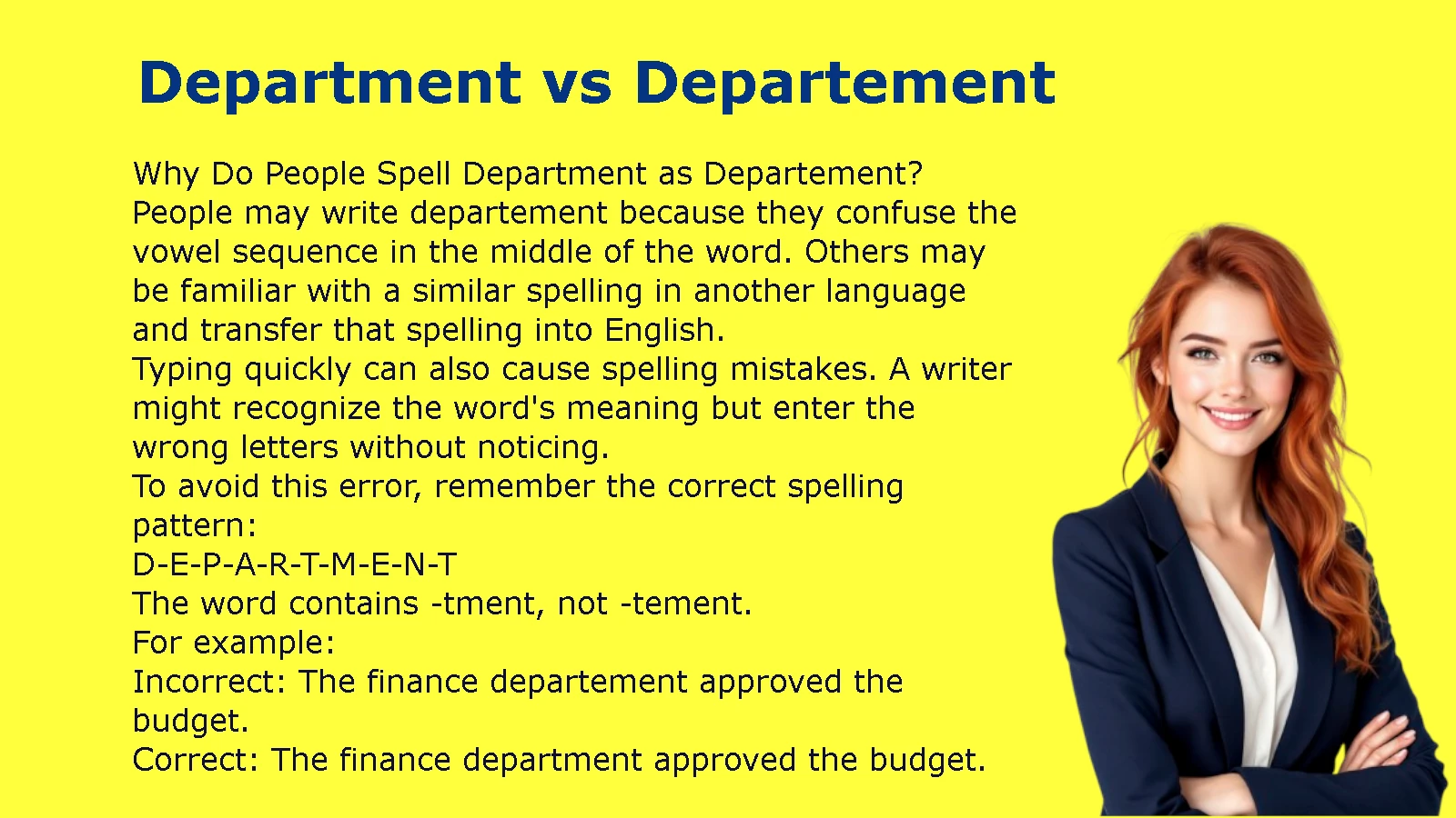 Department vs Departement