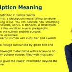 Description Meaning