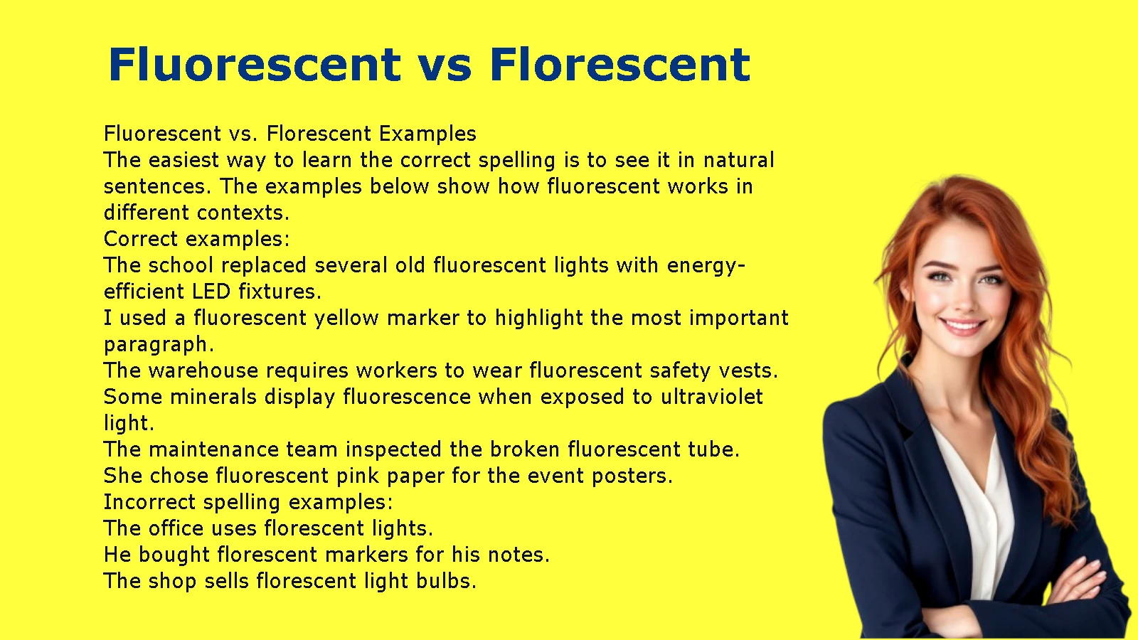 Fluorescent vs Florescent