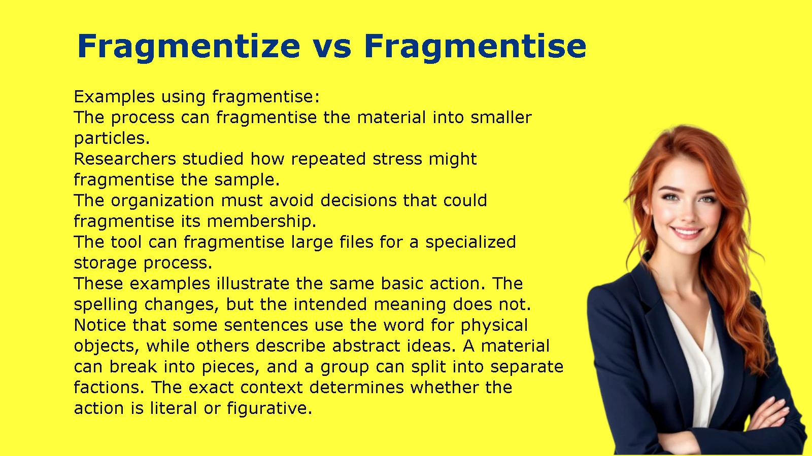 Fragmentize vs Fragmentise