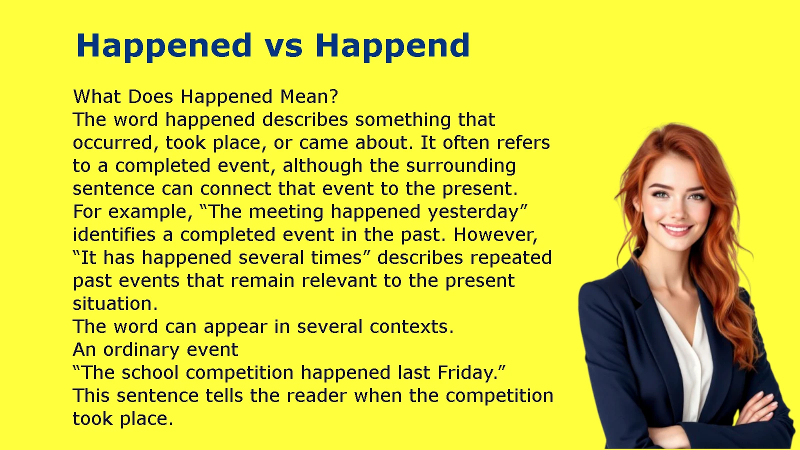Happened vs Happend