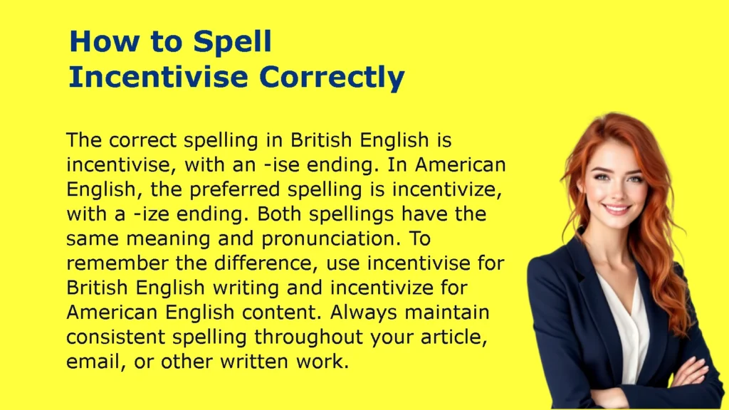 How to Spell Incentivise Correctly